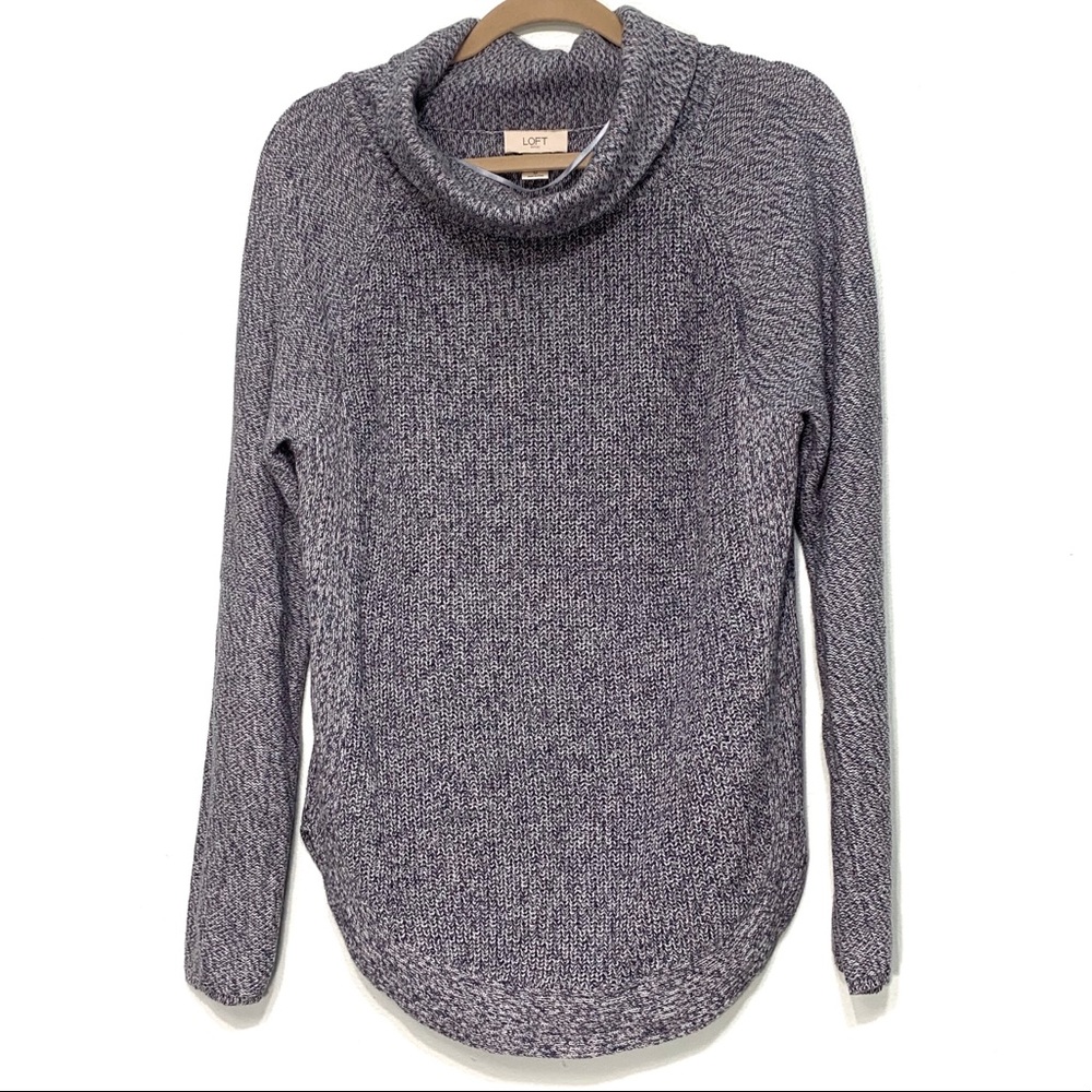 LOFT Multicolor Cowl Neck Sweater Size M